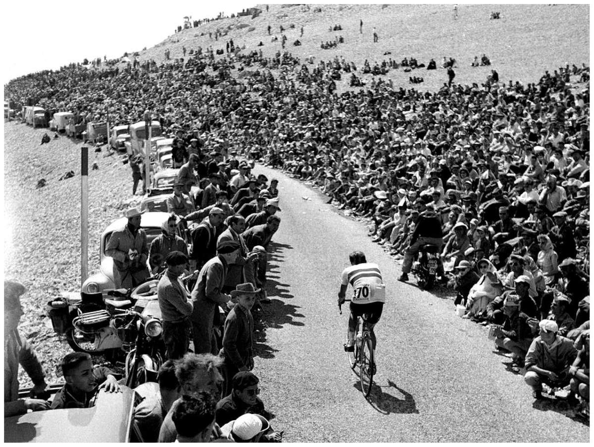 Charly Gaul wins the time trial on Mont Ventoux 1958
