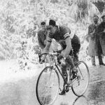 Iconic snow images at the Giro d'Italia Charly Gaul on the Monte Bondone 1956