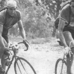Fausto Coppi and Gino Bartali in the breakaway at Tour de France 1949