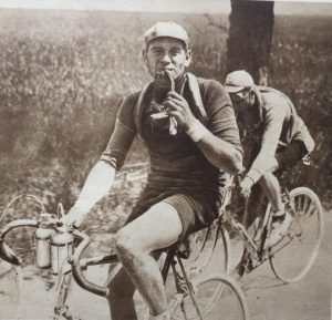 Gustaaf van Slembrouck appears on several famous vintage cycling images from the 1920s