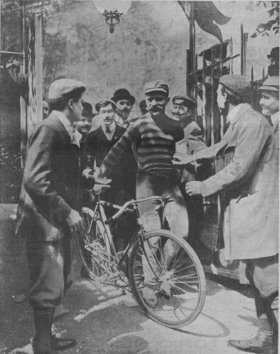 Maurice Garin at the first Tour de France in  1903