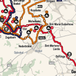 Part of the map of Omloop Het Nieuwsblad 2023