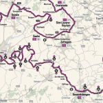 Excerpt of the map of Omloop Het Nieuwsblad 2023 Women's race