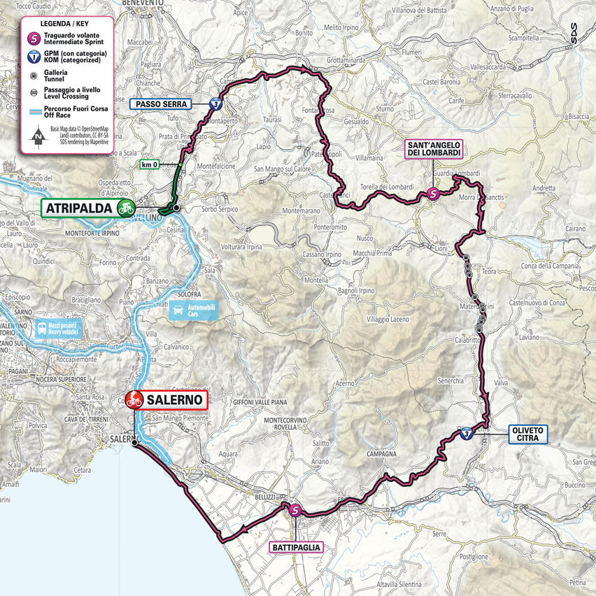 Giro d 'Italia map Giro 2023 stage 5
