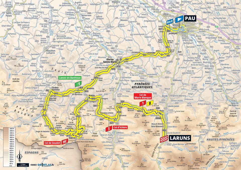 map of tour de france 2023 stage 5 