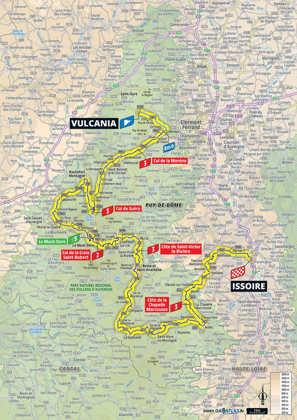 map of Tour de France 2023 Stage 10