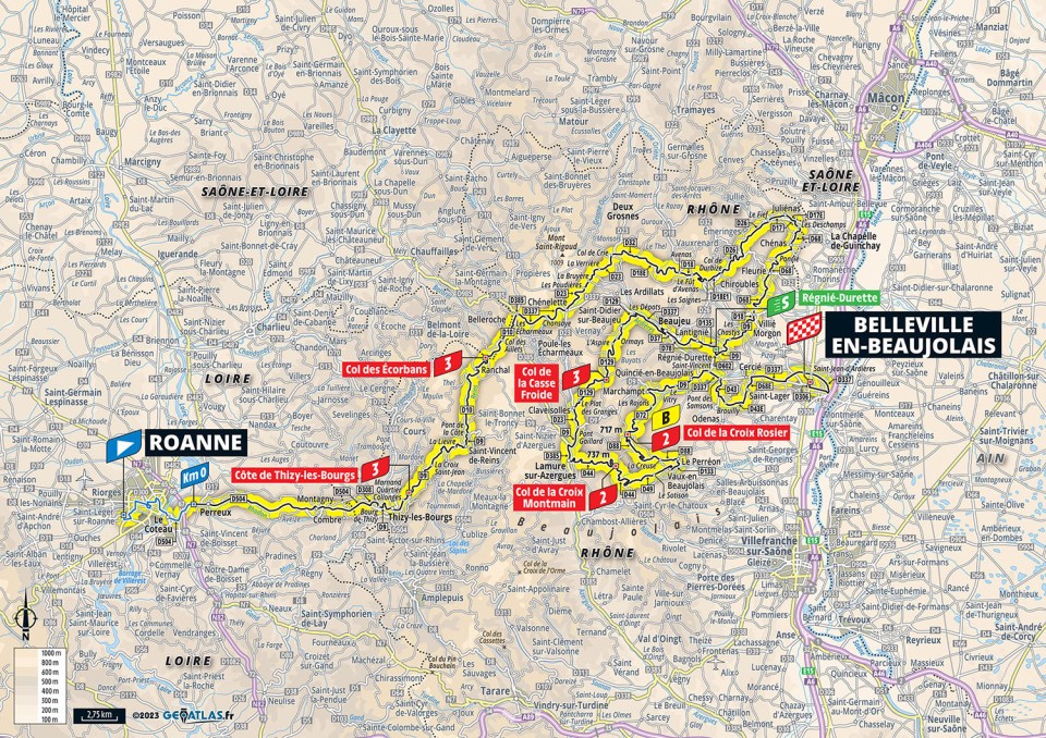 map of Tour de France 2023 stage 12