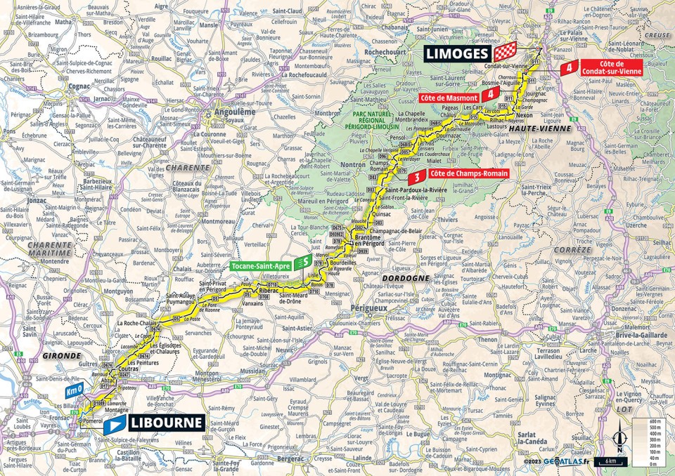Tour de France 2023 Stage 8 map