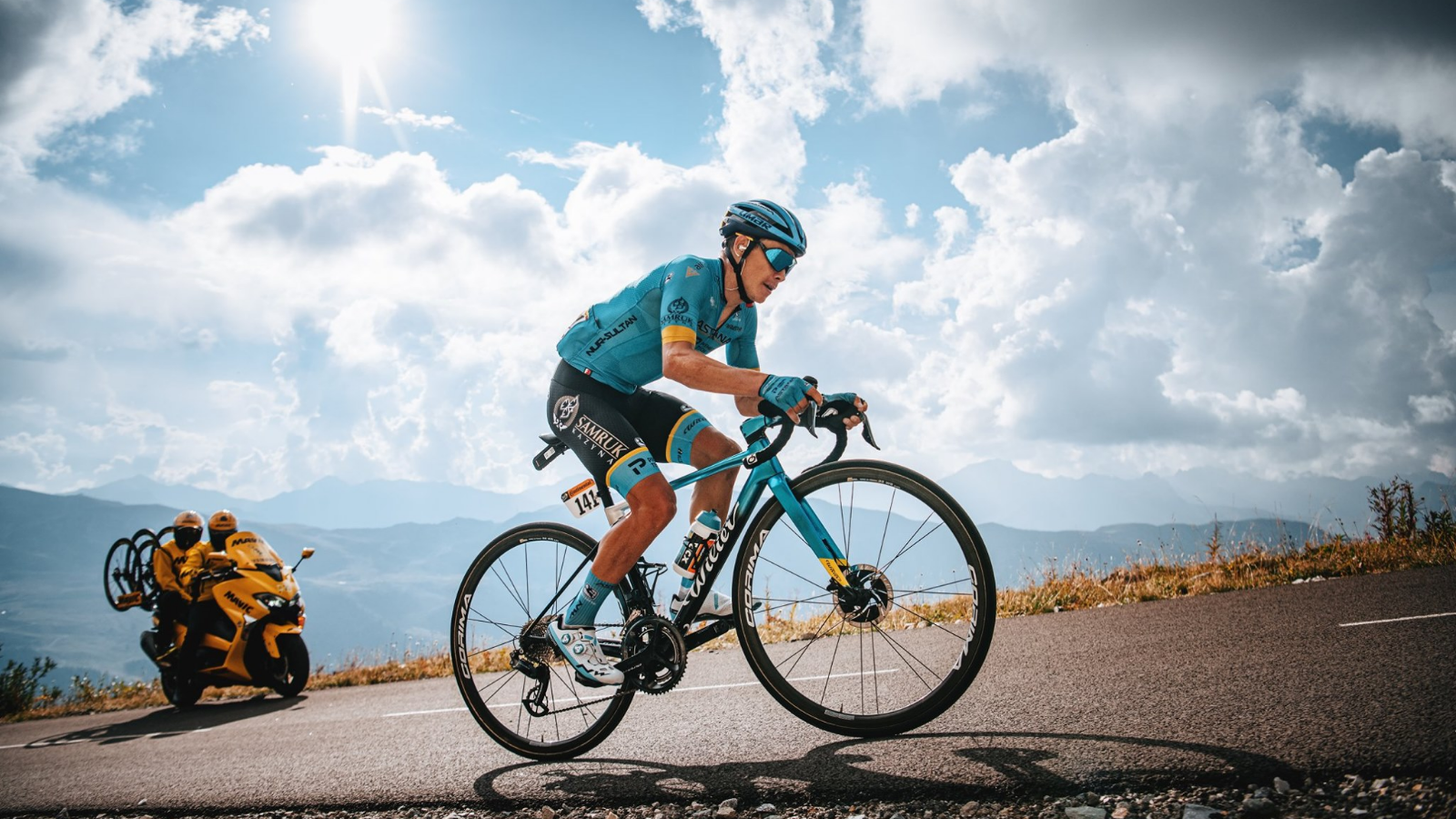 Miguel Angel Lopez on the Col de la Loze,Tour de France 2020 Stage 17. A.S.O Ashley Gruber Jered Gruber