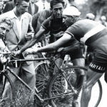 Scandalous moment at Tour de France 1950, Gino Bartali is insulted by a spectator.