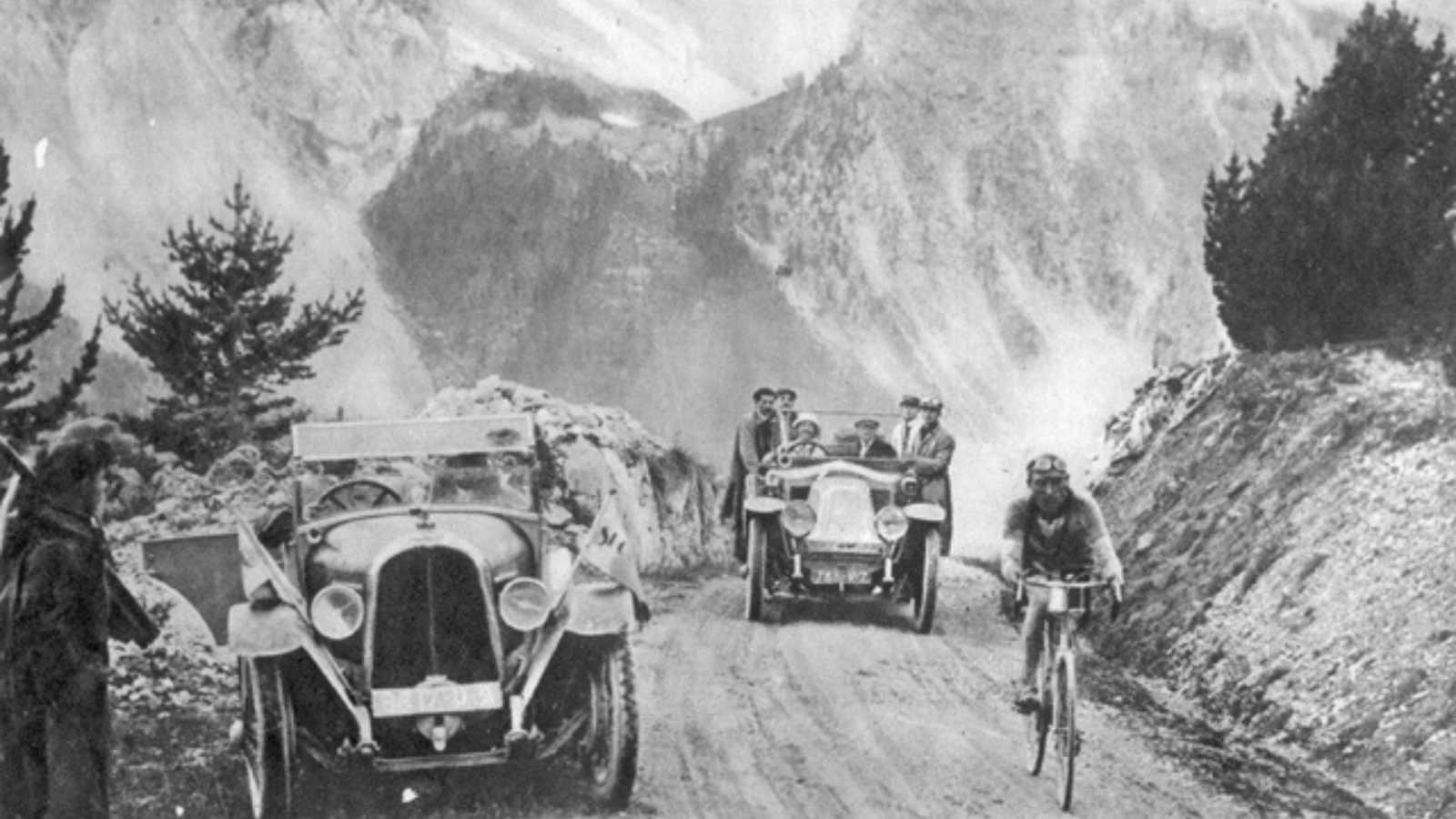 Ottavio Bottecchia on the Col d'Izoard in 13th stage of Tour de France 1925