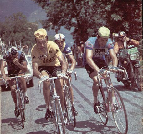 Raymond Delisle and Raymond Poulidor in the 13th stage of Tour de France 1976
