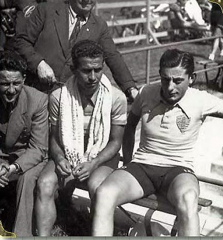 Olimpio Bizzo with Fausto Coppi in 1940