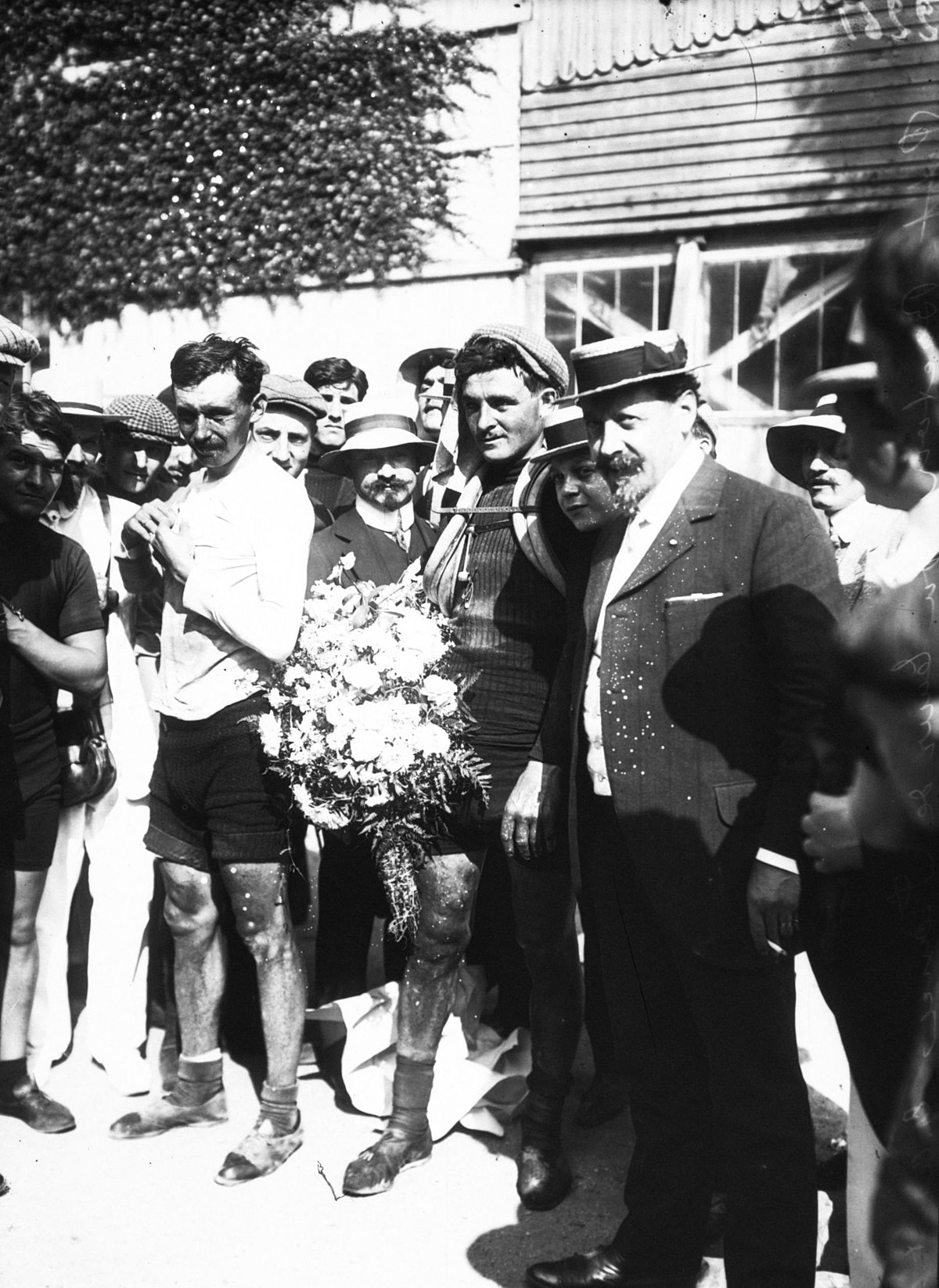 Lucien Petit-Breton after winning his second Tour de Frwnce in 1908